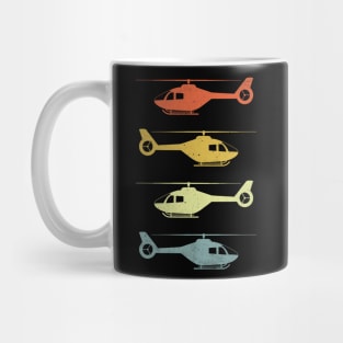 Funny Helicopter Pilot Retro Vintage Mug